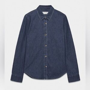 Aritzia Denim Blue Button-Up Shirt